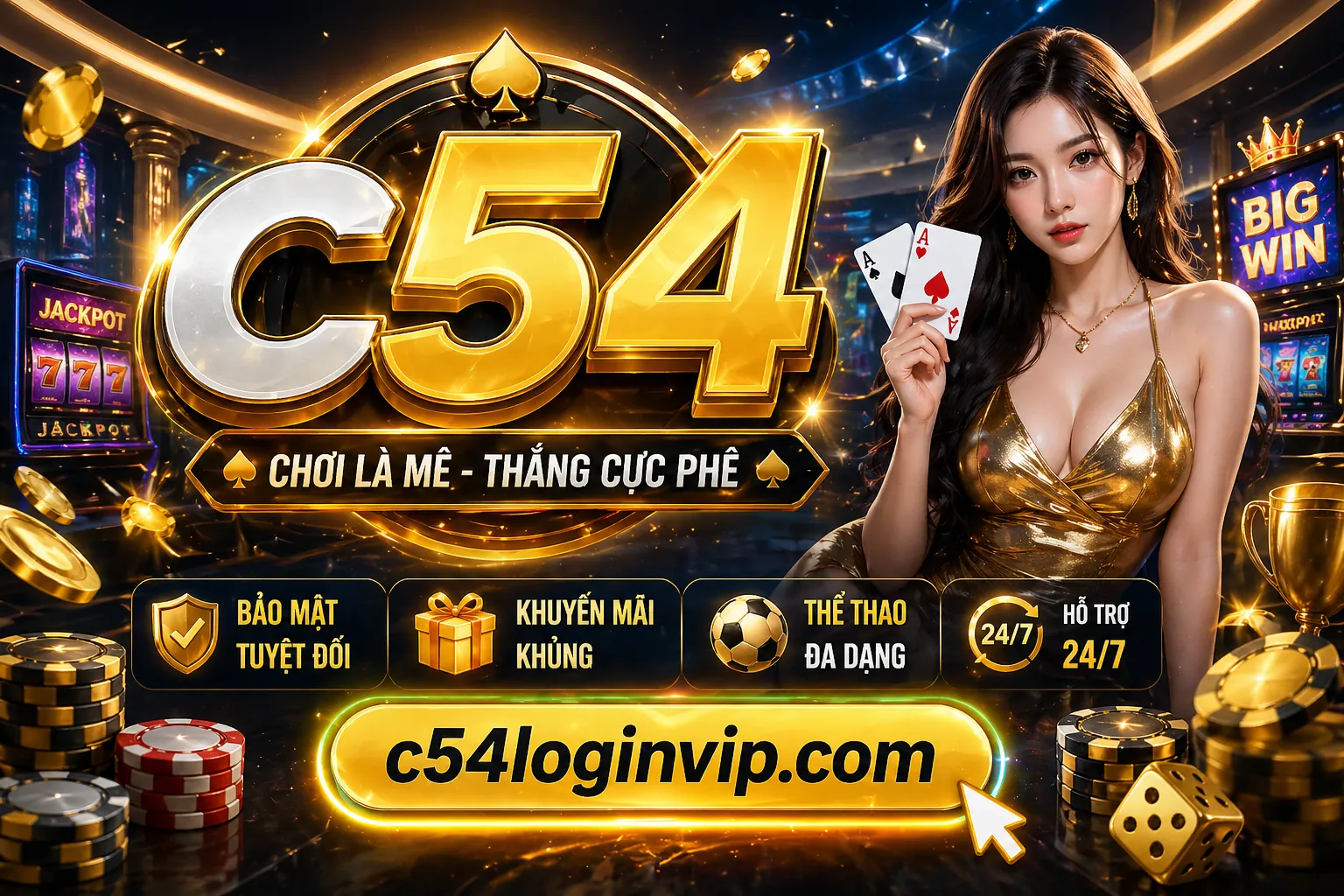 Hình ảnh Nổ Hũ đầy kịch tính tại Tin1xbetvi, với các biểu tượng slot và hiệu ứng chiến thắng rực rỡ