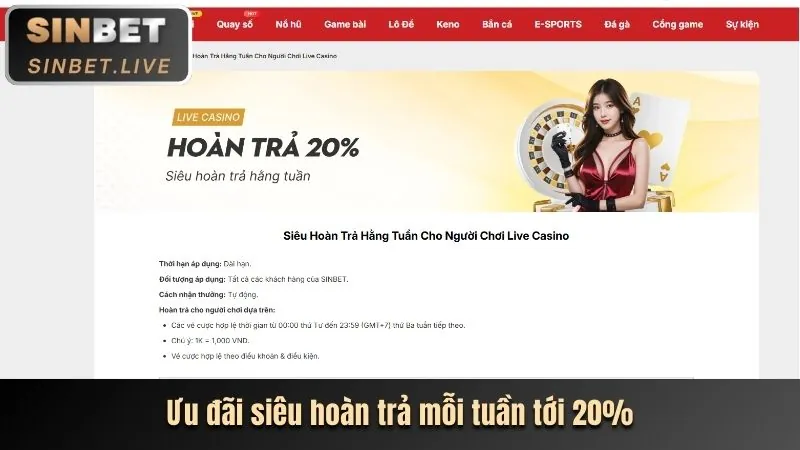 Đa dạng trò chơi casino tại 1XBET Vietnam